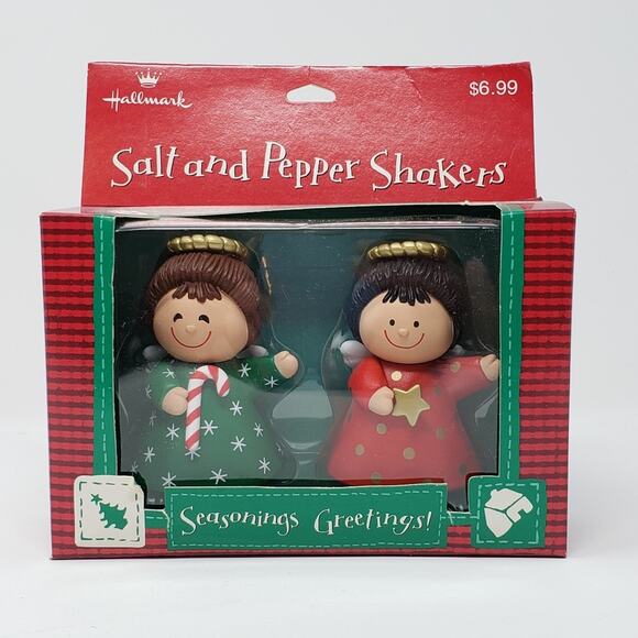 Hallmark Seasonings Greetings Salt Pepper Christmas Holiday Shaker - Picture 1 of 8